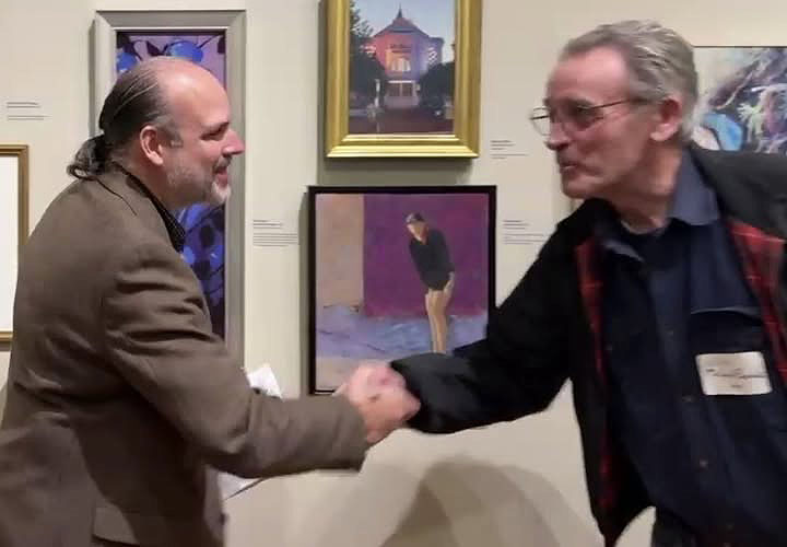 In this video, Richard receives 1st prize at the 2026 Juried Members' show